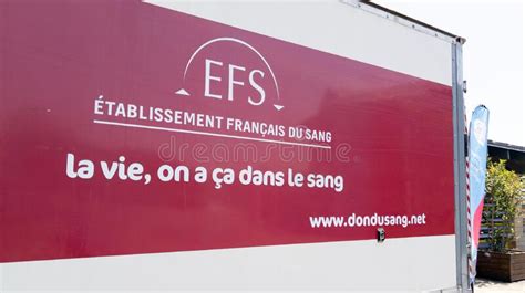Efs Logo Brand On Side Panel Va Truck Of French Blood Establishment