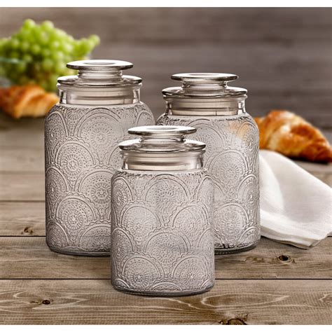 Glass 3 Piece Kitchen Canister Set And Reviews Birch Lane