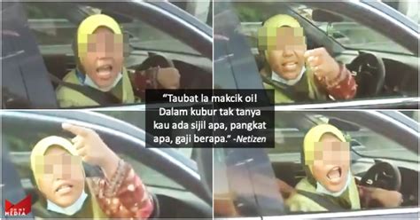 Beri jalan kepada kenderaan dan pengguna lain. Wanita dipercayai doktor maki pengguna jalan raya, doa ...