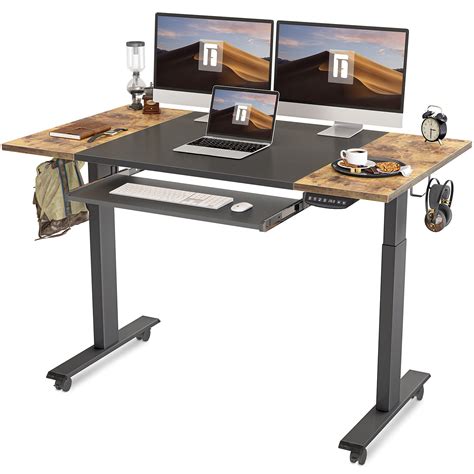 Fezibo Dual Motor Electric Standing Desk With Keyboard Tray Splice