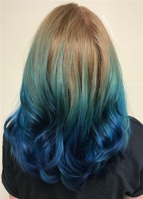 Blue Balayage Fantasy Hair Melanie Long Hair Styles Photo And Video