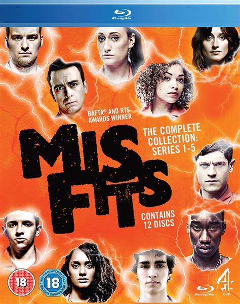Jp Misfits Series 1 5 Blu Ray Robert Sheehan Iwan Rheon
