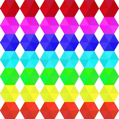 Colorful Geometric Seamless Pattern Rainbow Colors Stock Vector