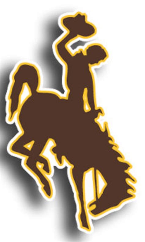 Wyoming Cowboys Logo Sticker Vinyl Decal 10 Sizes Etsy Finland