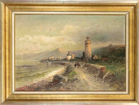 Nicolai Von Astudin 1847 1925 Romantic Landscape With View Of
