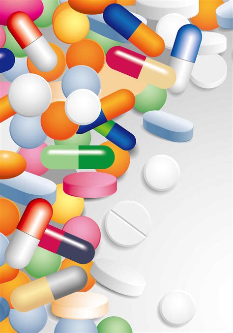 Prescription Drug Medicine Colorful Medical Background Pharmaceutical