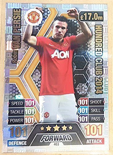 Topps Match Attax 2016 2017 Robin Van Persie 13 14 Hundred 100 Club Legend 16 17 Trading Card