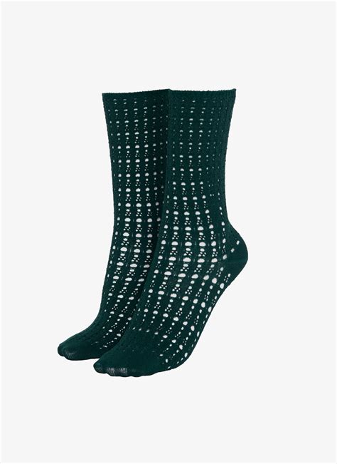Womens Green Bottle Vienne Lace Socks AlaÏa Ge