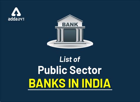 List Of Government Banks In India 2021 12 Public Sector Banks And First