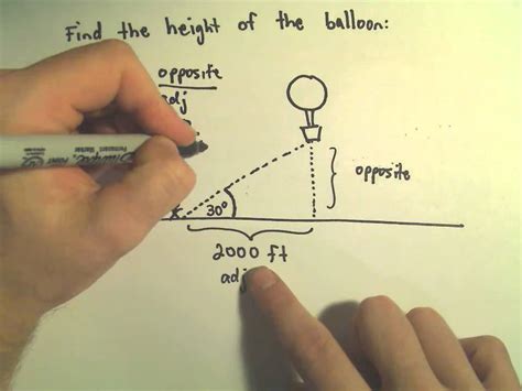 Finding The Height Of An Object Using Trigonometry Example 1 Youtube