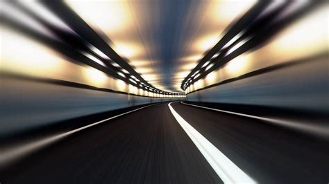 Abstract Speed Motion In Urban Highway Road Tunnel Motion Background