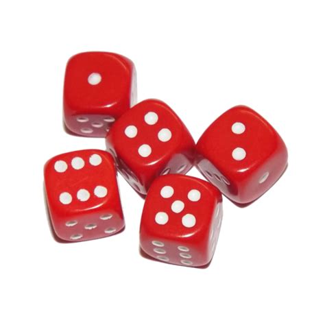 5 Red Dice 10mm Artipia Games