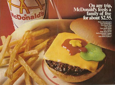 Mcdonalds Restaurant Original 1968 Vintage Ad Photo Cheeseburger