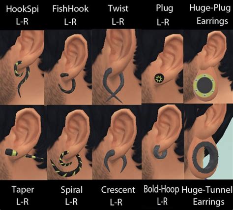 10 Piercings Set Semi Layerable By Necrodog Sims 4 Accessories