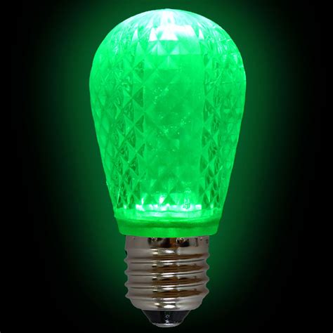 Green Led S14 Crystal Cut Faceted Light Bulb