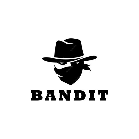 Premium Vector Face Man Cowboy Bandit Symbol Logo Design