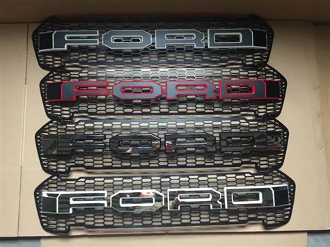 2017 For Ford Ranger Led Grills Abs Black Front Grill Suitable Ford
