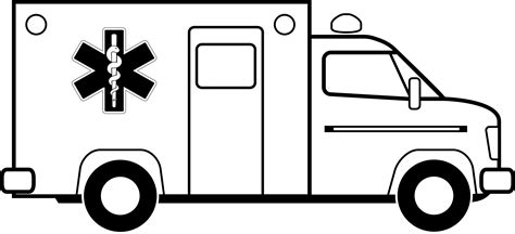 Drawings Ambulance Transportation Printable Coloring Pages