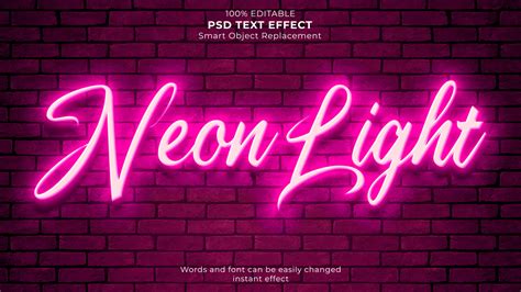Artstation Neon Pink Linght Psd Fully Editable Text Effect Layer