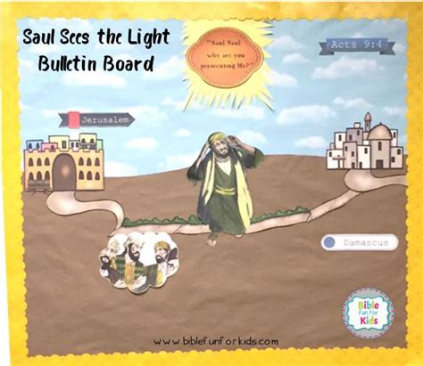 Bible Fun For Kids Saul Sees The Light Bulletin Board