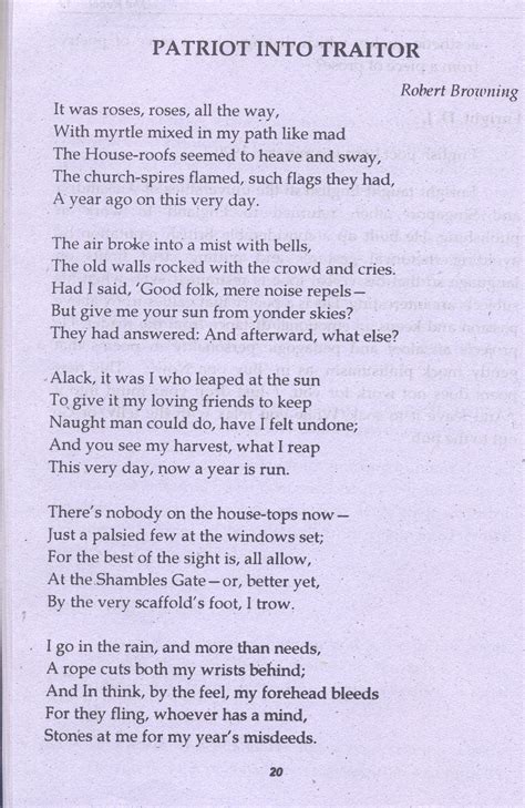 As the poem begins, we find that the main character is found engaged in an emotional expression of his. Monologue Poems