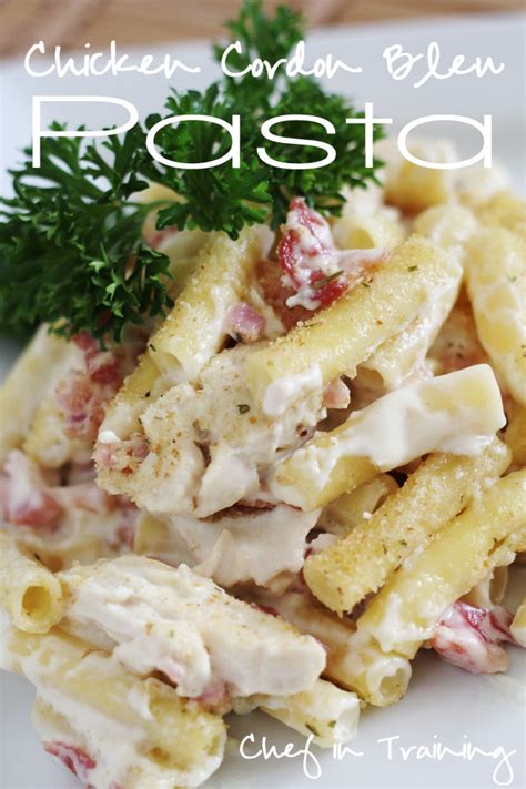 For a quicker version, you may also like this skillet chicken cordon bleu which doesn't require rolling or breading. Chicken Cordon Bleu Pasta - Chef in Training
