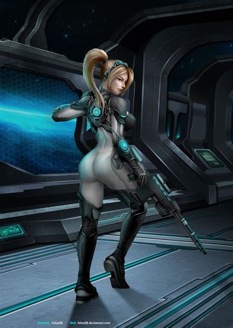 Nova Terra Ghost Starcraft Cyberpunk Girl Sci Fi Girl
