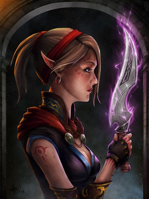 Elfgirls “half Elf Assassin By Flyan Tan ” Scifi Fantasy Art Fantasy Girl Elf Art