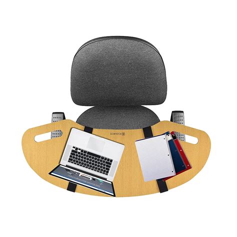 Xsource Wood Curved Lap Desk With Strap Use On Chair And Bed As Study Pad