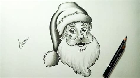 Santa Claus Sketch Drawing Easy Step For Beginners Merry Christmas