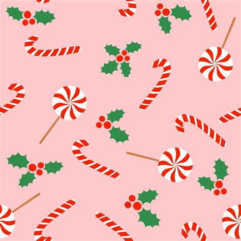 Candy Cane Backdrop On Light Pink Background Funny Hand Drawn Doodle