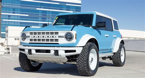 Retro Styled Ford Bronco Built For Sema Can Now Be Yours Carscoops