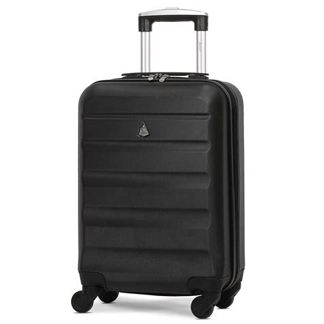Aerolite X X Carry On Lightweight Hand Luggage Cabin Bag Suitcase Black Ebay