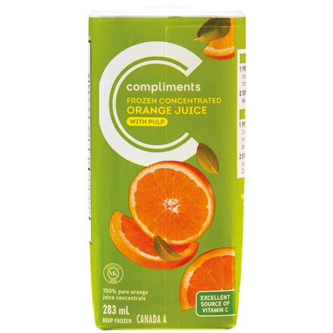 Frozen Orange With Pulp Juice