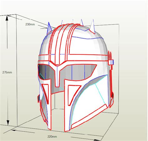 Printable Mandalorian Helmet Template