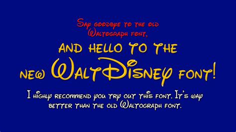 New Waltograph Walt Disney Font