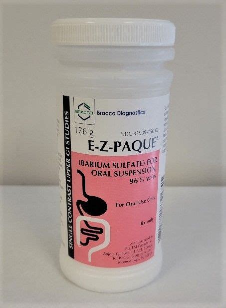 Merry X Ray Liquid E Z Paque Barium Sulfate For Suspension 96 W W