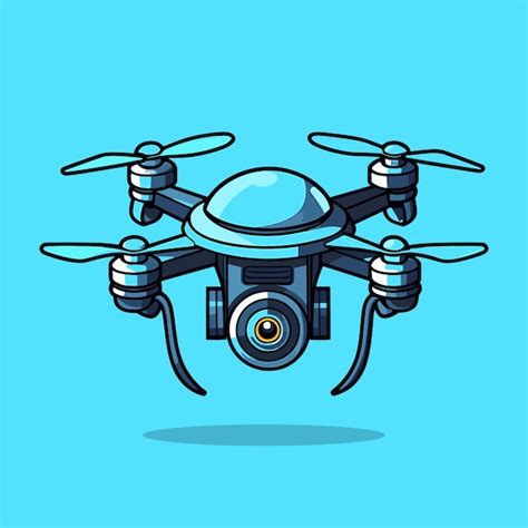 Premium Vector Cartoon Drone Flat Vector Illustration