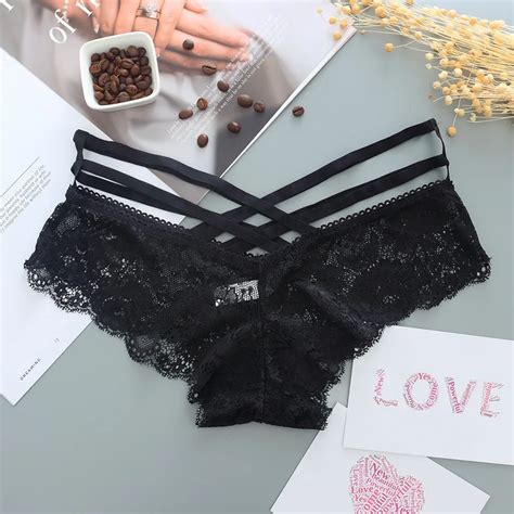 Sexy Panties Women Lace Low Rise Solid Sexy Briefs Female Pant Ladies