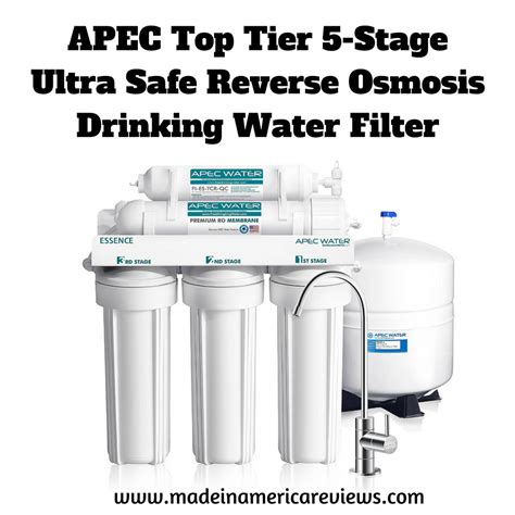 The Apec Top Tier 5 Stage Ultra Safe Reverse Osmosis Drinking Water