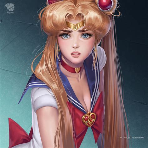 Prywinko Sailor Moon Bishoujo Senshi Sailor Moon Derivative Work Highres 1girl Blonde Hair