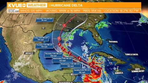 Hurricane Delta Live Radar Tracks Category 2 Storm Kvue Youtube