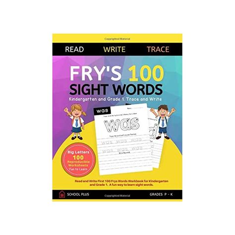 Buy Frys 100 Sight Words Kindergarten Trace And Write Frys First 100