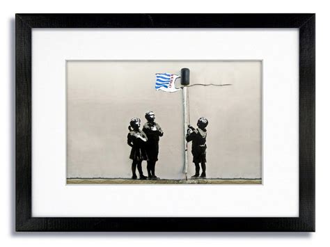 Banksy Tesco Flag Children Horizontal Mounted And Framed Etsy