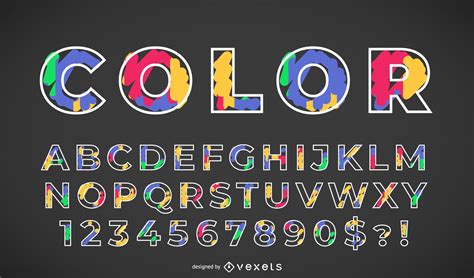 Colored Alphabet Set Vector Download