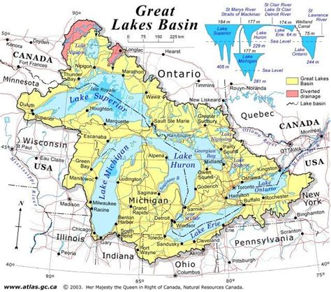 Map Of Great Lakes Area