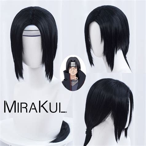 Mirakul Uchiha Itachi Narto Authentic Cosplay Costume Wig Heat