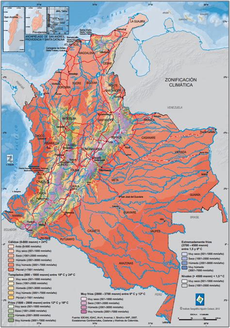 Mapa Para Imprimir De Colombia Mapa Climático De Colombia Igac Mapas