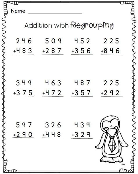 2nd Grade Math Regrouping Worksheets