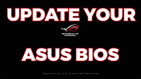 How To Update A Asus Bios Using Ez Flash 3 Youtube